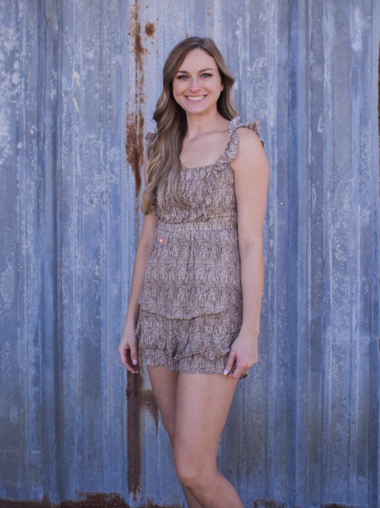 Taupe Romper
