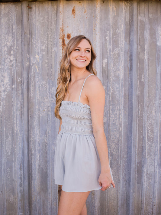 Dusty Blue Romper